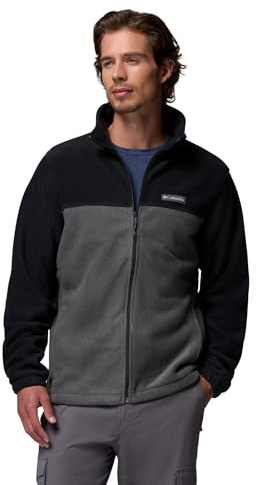 Columbia Herren Steens Mountain Full Zip 2.0 Fleecejacke Mit Durchgehendem Reißverschluss, Black, Grill, L EU
