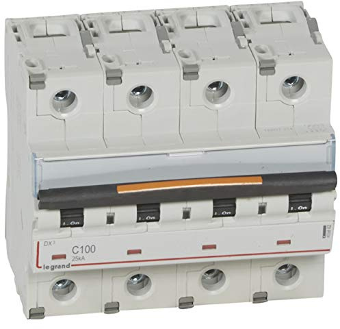 Disjoncteur DX³ 25kA - 4P 400V~ - 100A - courbe C - 6 modules