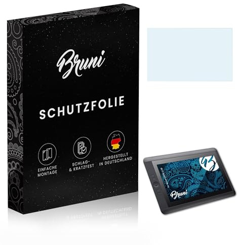 Bruni Schutzfolie kompatibel mit Wacom CINTIQ 13 HD Folie, glasklare Displayschutzfolie (2X)