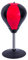 Punching-Ball zum Boxen für den Schreibtisch, extrem Starke Saugkraft, Stressabbau, Speed Ball mit Pumpe (Schwarz Rot)