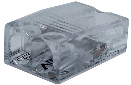 ViD® VDE VC02 Lot de 100 bornes de connexion/bornes enfichables Ø 0,5-2,5 mm² 2 broches Blanc