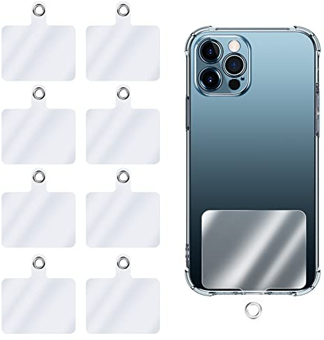 cobee 8 st metallring mobiltelefon snodd ersättning lappar mobiltelefon nackrem kompatibel med mobiltelefon kuddar, 5.5*4cm/2.16*1.57in, pvc