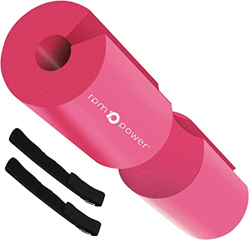 RPM Power Langhantel Polster - hip thrust polster, stangenpolster fitness pad, polster für langhantel und nackenpolster fitness Ideal für Squats Lunges Hip Thrusts (Rosa)