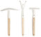 LIVLIG Attrezzi Pioggia per Giardinaggio - Set di Attrezzi da Giardino in Legno di Quercia e Acciaio, Kit Giardinaggio con Artiglio, Rastrello, Zappa con Forca, Regali da Giardino per Donne