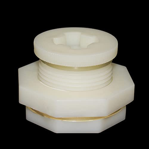 Raccordo per paratia in ABS, connettore per serbatoio dell'acqua, raccordo con tappi per barili di pioggia, serbatoio d'acqua, acquari e stagni (paratia ABS - 3/4 - 1 pz)