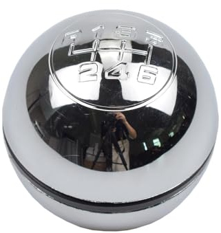 Hacreyatu Pomello del Cambio a 6 Marce con Coperchio Decorativo Kit di Ricambio per Alfa Romeo Giulietta 2010-On (Argento brillante)