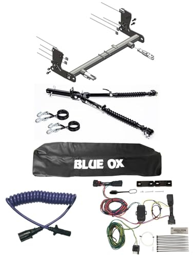 Blue Ox Alpha Tow Bar & Baseplate Combo with EZ Light Wiring Harness Kit fits 2020 2024 Gladiator | TrendsAuto Decal | BX1145 BX7390 BX88206 BX88440 BX88368