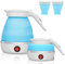 Bollitore pieghevole da 600 ml mini bollitore da viaggio, piccolo bollitore pieghevole in silicone fondo in acciaio inox, in silicone, mini bollitore per cucina, viaggi, campeggio, attività all'aperto