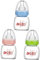 MERRYHAPY 3 Pièces Biberon En Verre Biberons De Lait Bouteille De Lait Sucettes Nouveau-né Maman Gourdes Biberon Pour Nourrisson Bouteilles Biberons Nouveau-nés Silicone
