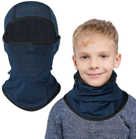 AYPOW Passamontagna in Pile Termico Bambini 2-8 Anni, Invernale Multifunzione Antivento Caldo Maschera da Sci da Ciclismo, Berretti Cappello con Scaldacollo per Ragazzi Ragazze Sport all'Aria Aperta