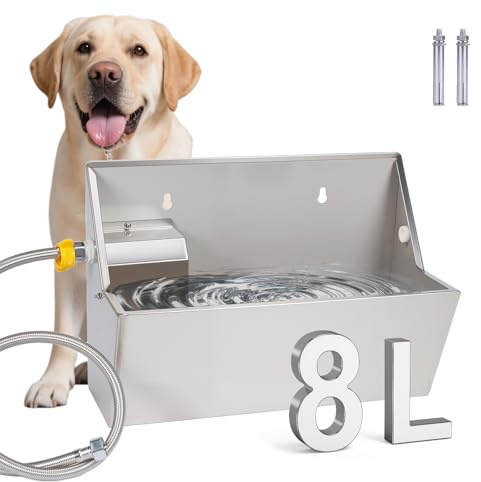 Abreuvoir Automatique pour Chiens Abreuvoir Automatique en Acier Inoxydable pour Chiens Abreuvoir Automatique De 8 litres avec Valve À Flotteur pour Animaux De Ferme Abreuvoir Flottant Abreuvoir pour
