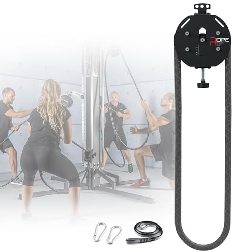 Endless Rope Trainer, Helkroppsträningsverktyg, 4m Premium Nylonrep, Justerbart Motstånd, Bärbart Kabeldragsystem, Används för Grepp-, Arm-, Rygg-, Kroppskoordinationsövningar Black