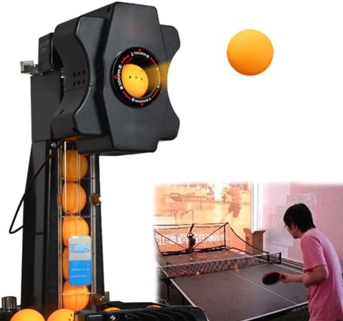 Máquina de entrenamiento de tenis de mesa, robot de ping pong automático con control remoto para desarrollo de habilidades y práctica