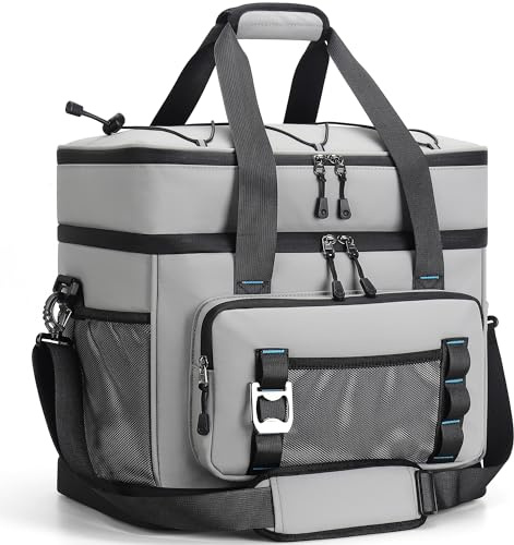Youngoa Glaciere Souple Isotherme, 40L Grand Sac Glacière Pliable, Sac Isotherme Imperméable à Double Couche Sac Pique Nique