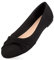 MaxMuxun Black Ladies Velvet Comfortable Slip On Ballet Ballerina Pumps Bow Tie Dance Shoes Dolly Flats Size 3 UK / 36 EU