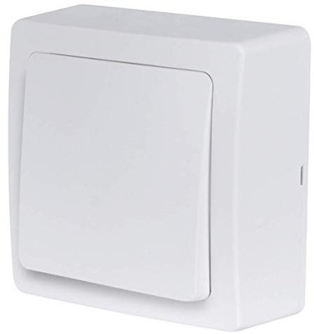 Interrupteur va et Vient - Prises electriques Standard - Prise Extra Plate - Prise Murale - Interrupteur va et Vient sans Fil - Prise Murale - Gamme Blok - Va Et Vient Blanc - Debflex