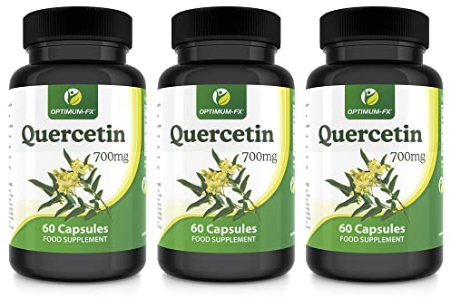 Quercetin 700mg Capsules Not Tablets High Strength Naturally High in Bioflavenoids – 60 Capsules