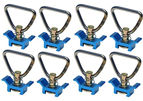 (Qty 8) Single Stud Fitting Delta Ring L-Track Airline Toss Track Tie Down Cargo Anchors