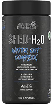 Applied Nutrition Shed H20 Water Out - ABE All Black Everything Water Out Complex, Help to Shed Excess Water, Perfect for Bodybuilding Athletes, 180 Capsules - 30 Servings