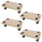 Froadp 4 Stück Transportroller Rollbrett 580 x 290 x 108 mm Möbelroller Rollbretter inkl. Gummipads Roller Transporter Transporthilfe für Umzug Möbel-Transport max. 200 kg Tragkraft