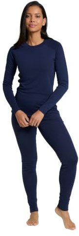 Mountain Warehouse Talus Womens Thermal Top & Pants Set Navy (Set) Women's Size 12