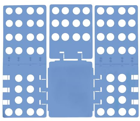 Trimming Shop T Shirt Folder Durable Plastic Fast Speed Adult Clothes Shirt Folder Organiser Flip Folding Board Laundry Folders for Clothing Easy & Fast Folding for Adult & Kids (Blue)