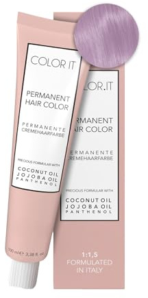 COLOR.IT by BM - Permanente Haarfarbe in Salonqualität, 100ml (9SV Lichtblond Silber Violett, 1er Pack)