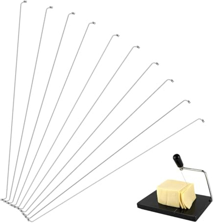 BESPORTBLE 10 Piezas Alambre Cortador De Queso De Acero Inoxidable Repuesto Para Cortadora Hilo De Corte Resistente Para Queso JamóN Y Mantequilla En Cocina