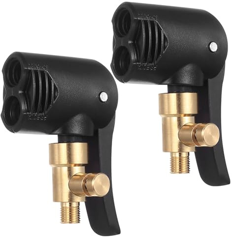 2 Pcs Boquillas Inflado Neumático Boquilla Inflador Abrazadera Válvula, valvulas neumaticos, inflador de Mandril de Aire, Adaptadores Presta para válvulas de Aire, Autos, Bicicletas y Motocicletas