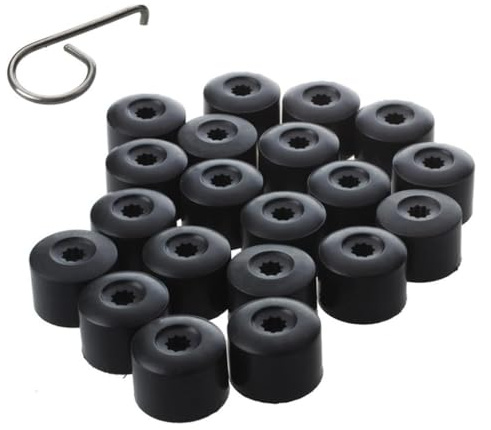 20X Wheel Lug Nut Cover Caps with Removal Tool, Wheel Bolt Cover Replacement FOR VW GOLF, PASSAT, JETTA, BEETLE, ARTEON, CADDY, EOS 1K0601173