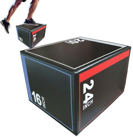 Cajones de Salto Para Entrenamiento | De Ejercicio Antideslizante,Equipo De Entrenamiento De Equilibrio Para Principiantes Juveniles Sentadillas Levantamiento Funcional