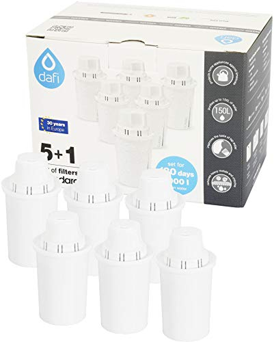 Dafi Universal Water Filter Cartridges, Plastic, 150 liters, 6-Pack