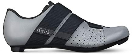 Fizik Tempo Powerstrap R5 Reflective, Road cycling shoes for great visibility and safety, Reflective, 11.5