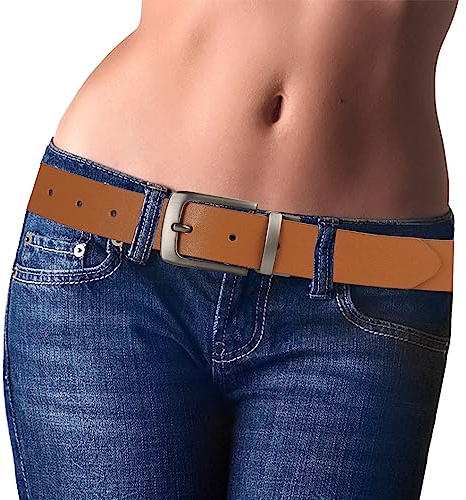 Wendegürtel aus Leder für Damen - - L: Taille 89/99 cm