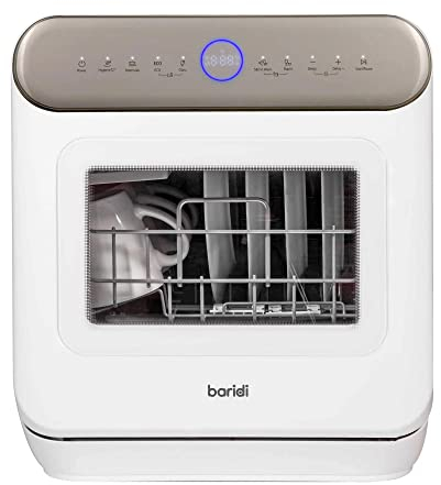 Baridi Mini Portable Tabletop 6L Dishwasher with 3 Place Settings, 7 Wash Functions - DH72