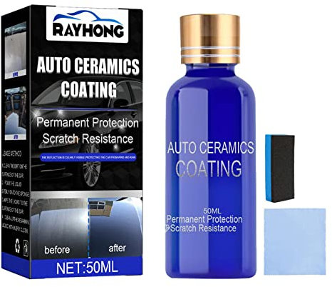 Fowybe 5 PCS Kit Rivestimento ceramico, Agente di Rivestimento idrofobico, Agente di Rivestimento ceramico per Auto Rivestimento in Vetro Liquido per Auto Protezione sigillante idrofobica, 50 ml