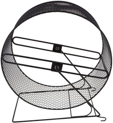 Mikikit Silent Hamster Running Wheel with Rack 11.02X10.23X5.90In Small Animal Exercise Toy for Hedgehogs Squirrels and Guinea Pigs Indoor Fitness