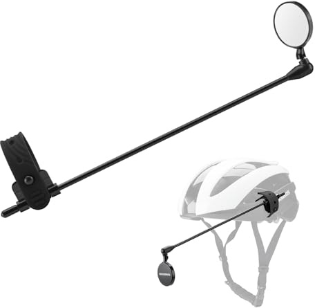 ROCKBROS Rétroviseur pour casque de vélo, rétroviseurs de vélo pour casque de vélo, réglable à 360°, rétroviseurs de sécurité incassables pour VTT, vélo de route, scooter, moto, env. 37 g
