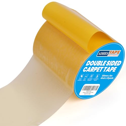 ADHES Adhésif pour tapis Ruban adhésif double face pour moquette pour tapis et autres fixations,100mm x 9m