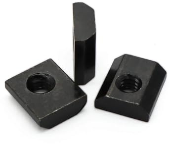 Zadery Slide in Economy T-Nut for T Slot Track, Applicable for 15 Series or 1.5'' Base Aluminum Extrusion, 20 Pieces (Black, 5/16-18)