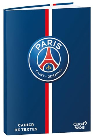 Quo Vadis - Anteckningsbok - Fransk - PSG - flerfärgad - dagbok - 15 x 21 cm - vitt Clairefontaine papper - fransk tillverkning