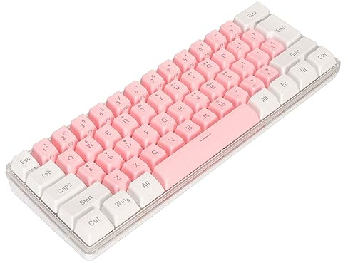 Generic Mini -tangentbord, Small Gaming Keyboard Gaming Keyboard 60 Procent 61 Tangenttangentbordet Wired RGB Imitated Mechanical Technique Compact for Gamer Typist (Vitrosa)
