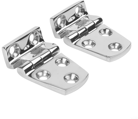 LatoYard Cerniera da incasso in acciaio inossidabile 316, ad angolo retto, per porte di barche e auto, 38 x 54 mm o 38 x 66 mm, confezione da 2