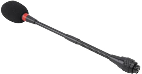 FILFEEL Microfono a Collo di Cigno Trasmissione del Suono Chiara Microfono da Podio da 25 Cm per Sale Conferenze e Conferenze