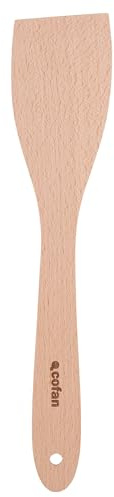 Cofan Espátula Plana de Madera de Haya 30 cm, Rascador para Raclette, Paleta de Cocina para Remover y Mezclar
