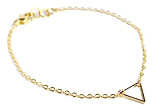 Kvinnors silver handkedja armband triangel present