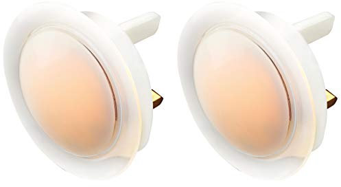 Masterplug Soft Glow LED Night Light Plug In, Set of Two, 60mm Clear, Pack Of 2, GL1/2-MP