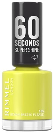 Rimmel London Super Shine 60 Seconds Nail Polish, 155 Beach Breeze Please, 8ml