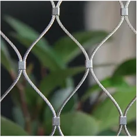 ZHZHXR 304 Edelstahl-Seilnetz, Absturzsicherungsnetz in Großer Höhe, 1.5mm Drahtdurchmesser Einfach zu Installierendes Geflügelkäfignetz(Size:1x2m/3.28x6.56ft)