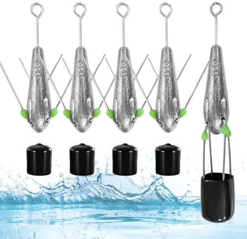 5 Sätze 110g Birnenblei Angeln Blei Angeln Angelblei Bleigewichte Angeln Blei Gewichte mit 4 Beinen Blei Set Angelgewichte Kit Angelzubehör für Meeresangeln, Flussangeln, Bachangeln, Floßangeln